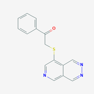 molecular formula C15H11N3OS B108395 Acetophenone, 2-(pyrido[3,4-d]pyridazin-8-ylthio)- CAS No. 18599-28-5