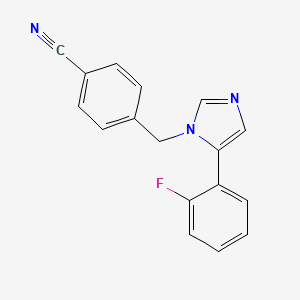 molecular formula C17H12FN3 B10839519 1-(4-Cyanobenzyl)-5-(2-fluorophenyl)-1H-imidazole 