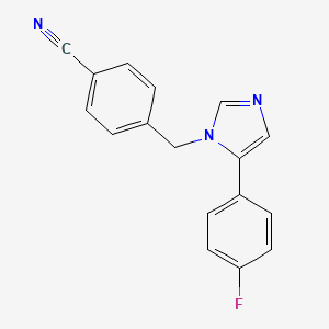 molecular formula C17H12FN3 B10839538 1-(4-Cyanobenzyl)-5-(4-fluorophenyl)-1H-imidazole 