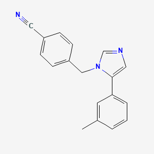 molecular formula C18H15N3 B10839550 1-(4-Cyanobenzyl)-5-(3-methylphenyl)-1H-imidazole 