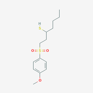 molecular formula C14H22O3S2 B10839562 1-(4-Methoxy-benzenesulfonyl)-heptane-3-thiol 