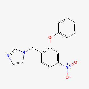 molecular formula C16H13N3O3 B10839581 1-(4-nitro-2-phenoxybenzyl)-1H-imidazole 