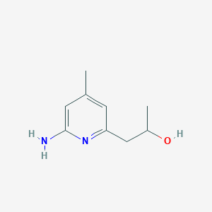 molecular formula C9H14N2O B10839613 1-(6-Amino-4-methylpyridin-2-yl)propan-2-ol 