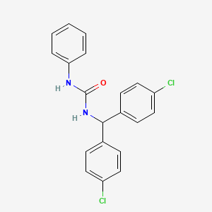 molecular formula C20H16Cl2N2O B10839645 1-(Bis(4-chlorophenyl)methyl)-3-phenylurea 