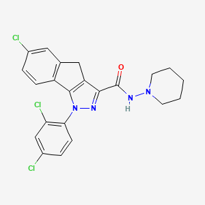 molecular formula C22H19Cl3N4O B10839818 1,4-Dihydroindeno[1,2-c]-pyrazole 