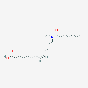 molecular formula C23H43NO3 B10840010 13-(N-Isopropylheptanamido)tridec-8(Z)-enoic acid 