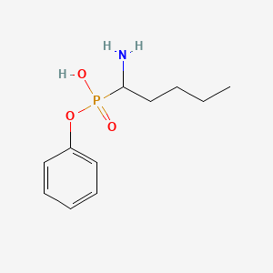 molecular formula C11H18NO3P B10840139 1-Aminopentylphosphonic acid monophenyl ester 