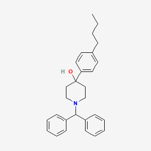 molecular formula C28H33NO B10840192 1-Benzhydryl-4-(4-butylphenyl)piperidin-4-ol 