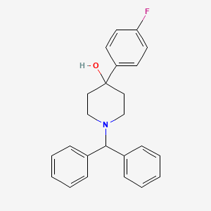 molecular formula C24H24FNO B10840215 1-Benzhydryl-4-(4-fluorophenyl)piperidin-4-ol 