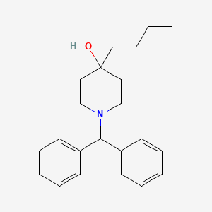 molecular formula C22H29NO B10840229 1-Benzhydryl-4-butylpiperidin-4-ol 