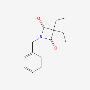 molecular formula C14H17NO2 B10840250 1-Benzyl-3,3-diethylazetidine-2,4-dione 