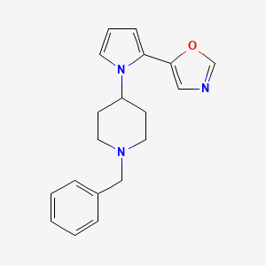 molecular formula C19H21N3O B10840256 1-Benzyl-4-(2-oxazol-5-yl-pyrrol-1-yl)-piperidine 