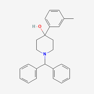 molecular formula C25H27NO B10840288 1-Benzhydryl-4-m-tolylpiperidin-4-ol 