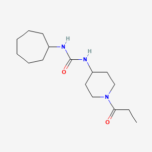 1-Cycloheptyl-3-(1-propionylpiperidin-4-yl)urea