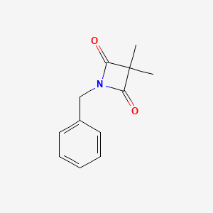 molecular formula C12H13NO2 B10840327 1-Benzyl-3,3-dimethylazetidine-2,4-dione 