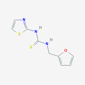 molecular formula C9H9N3OS2 B10840348 1-Furan-2-ylmethyl-3-thiazol-2-yl-thiourea 