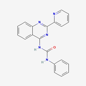 molecular formula C20H15N5O B10840423 1-Phenyl-3-(2-(pyridin-2-yl)quinazolin-4-yl)urea 