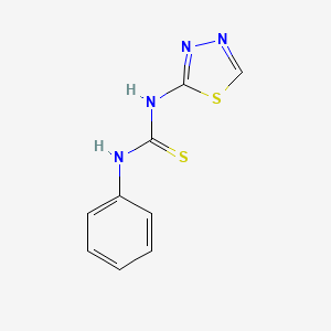 molecular formula C9H8N4S2 B10840432 1-Phenyl-3-(1,3,4-thiadiazol-2-yl)thiourea 