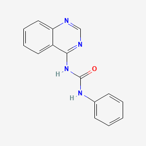 molecular formula C15H12N4O B10840459 1-Phenyl-3-(quinazolin-4-yl)urea 