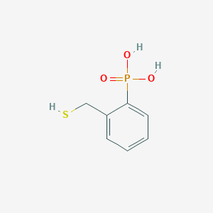 molecular formula C7H9O3PS B10840468 2-(Sulfanylmethyl)phenylphosphonic acid 