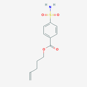 molecular formula C12H15NO4S B10840469 1-Pentenyl-4-(aminosulfonyl)benzoate 