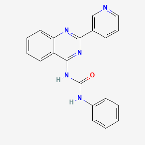 molecular formula C20H15N5O B10840488 1-Phenyl-3-(2-(pyridin-3-yl)quinazolin-4-yl)urea 