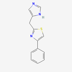 molecular formula C13H11N3S B10840555 2-(1H-Imidazol-4-ylmethyl)-4-phenyl-thiazole 