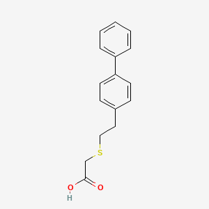 molecular formula C16H16O2S B10840581 2-(2-(Biphenyl-4-yl)ethylthio)acetic acid 