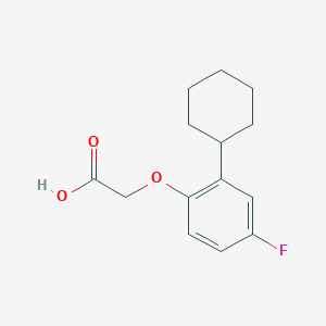 molecular formula C14H17FO3 B10840618 2-(2-Cyclohexyl-4-fluorophenoxy)acetic acid 