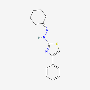 molecular formula C15H17N3S B10840629 2-(2-Cyclohexylidenehydrazinyl)-4-phenylthiazole 