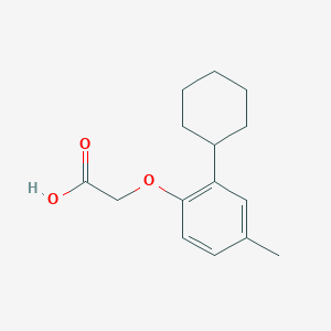 molecular formula C15H20O3 B10840642 2-(2-Cyclohexyl-4-methylphenoxy)acetic acid 