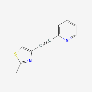 molecular formula C11H8N2S B10840676 2-(2-Methyl-thiazol-4-ylethynyl)-pyridine 