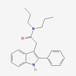 molecular formula C22H26N2O B10840679 2-(2-phenyl-1H-indol-3-yl)-N,N-dipropyl-acetamide 