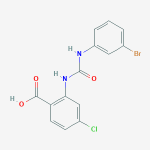 molecular formula C14H10BrClN2O3 B10840684 2-(3-(3-Bromophenyl)ureido)-4-chlorobenzoic acid 