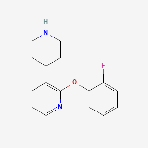 molecular formula C16H17FN2O B10840692 2-(2-Fluorophenoxy)-3-(piperidin-4-yl)pyridine 