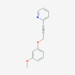 molecular formula C15H13NO2 B10840694 2-(3-(3-Methoxyphenoxy)prop-1-ynyl)pyridine 