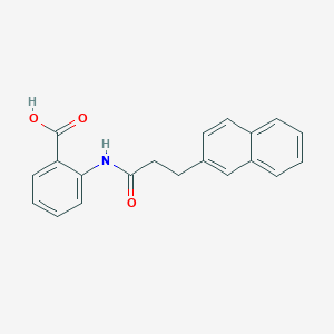 molecular formula C20H17NO3 B10840702 2-[3-(Naphthalen-2-yl)propanamido]benzoic acid 