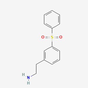 molecular formula C14H15NO2S B10840735 2-(3-Benzenesulfonyl)phenyl-1-aminoethane 