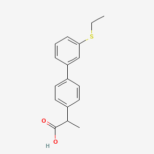 molecular formula C17H18O2S B10840768 2-(3''-Ethylsulfanyl-biphenyl-4-yl)-propionic acid 