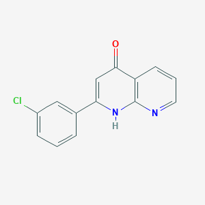 molecular formula C14H9ClN2O B10840784 2-(3-Chloro-phenyl)-1H-[1,8]naphthyridin-4-one 