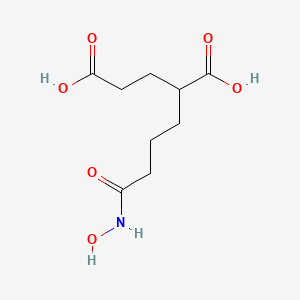 molecular formula C9H15NO6 B10840792 2-(3-Hydroxycarbamoyl-propyl)-pentanedioic acid 