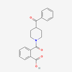 molecular formula C20H19NO4 B10840818 2-(4-Benzoylpiperidine-1-carbonyl)benzoic acid 