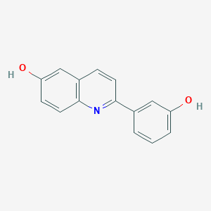 molecular formula C15H11NO2 B10840841 2-(3-Hydroxyphenyl)quinolin-6-ol CAS No. 87741-96-6