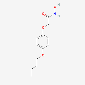 molecular formula C12H17NO4 B10840865 Acetamide, 2-(4-butoxyphenoxy)-N-hydroxy- CAS No. 125542-39-4