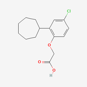 molecular formula C15H19ClO3 B10840870 2-(4-Chloro-2-cycloheptylphenoxy)acetic acid 