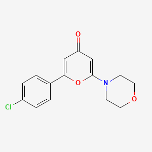 2-(4-chlorophenyl)-6-morpholino-4H-pyran-4-one