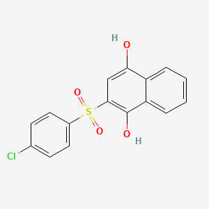 molecular formula C16H11ClO4S B10840935 2-(4-Chlorophenylsulfonyl)naphthalene-1,4-diol 