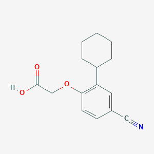 molecular formula C15H17NO3 B10840940 (4-Cyano-2-cyclohexylphenoxy)acetic acid 