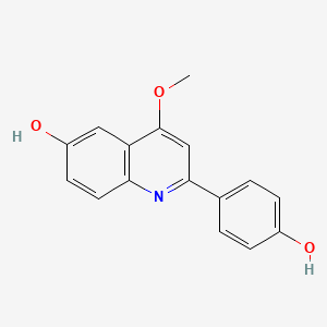 molecular formula C16H13NO3 B10840964 2-(4-Hydroxy-phenyl)-4-methoxy-quinolin-6-ol 