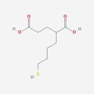 molecular formula C9H16O4S B10840972 2-(4-Mercapto-butyl)-pentanedioic acid 